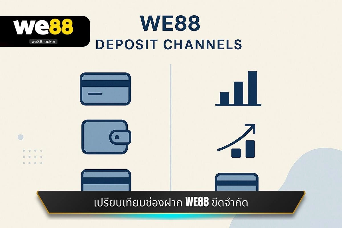 เปรียบเทียบช่องฝาก WE88 ขีดจำกัด